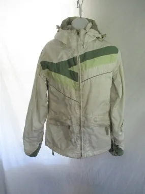 RIDE SNOWBOARDS CELL FIVE Lined Winter SKI JACKET Coat M White Green