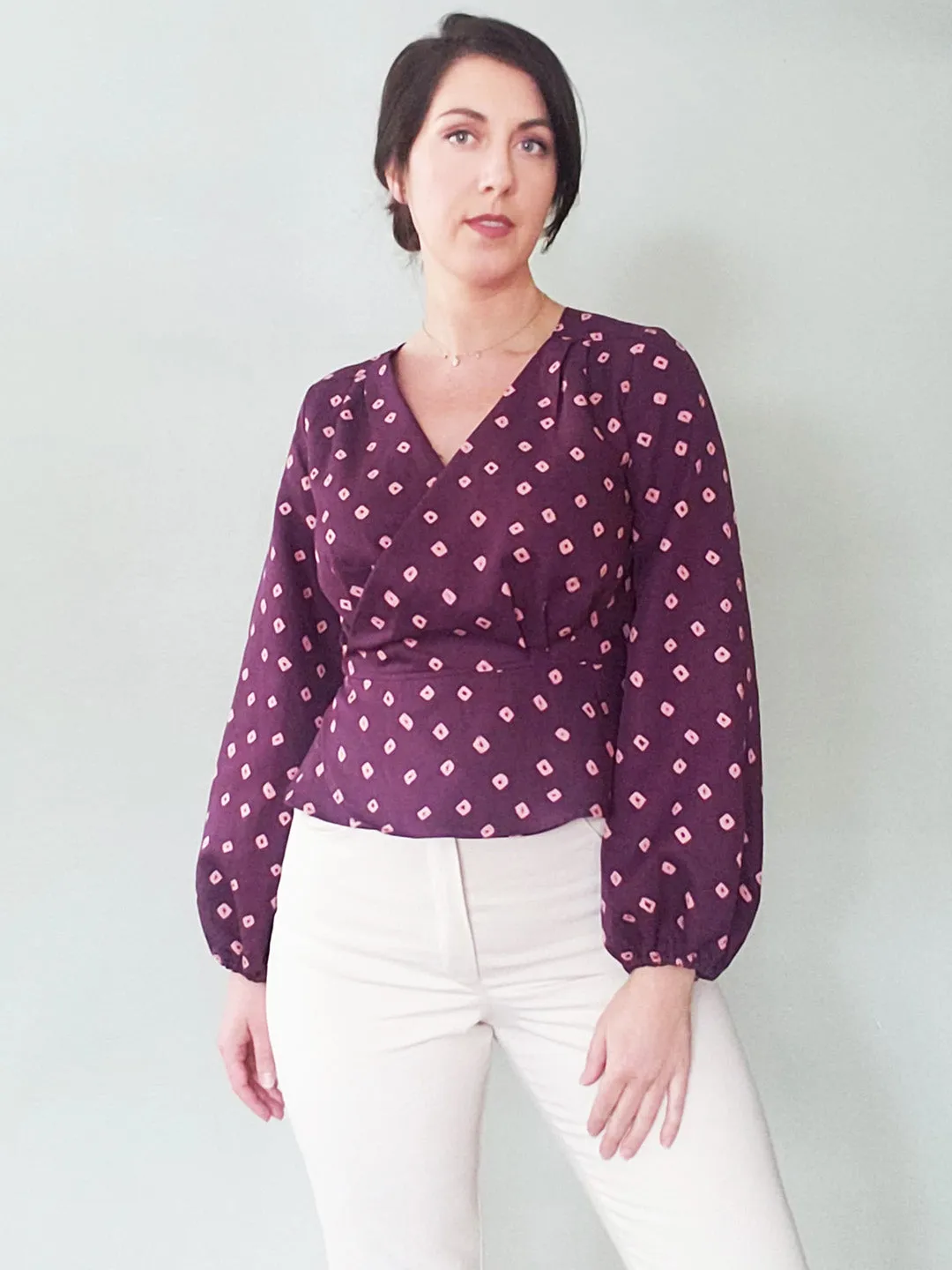 Romy Wrap Top BISHOP SLEEVE Expansion Pack - PDF SEWING PATTERN