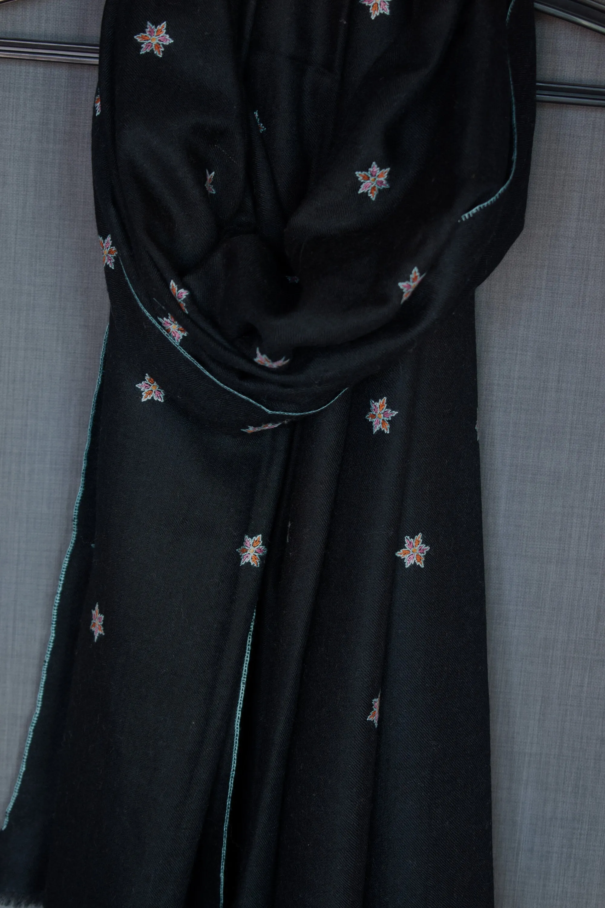 SHOP ANNIVERSARY SALE -   Kashmir Pashmina Star Collection 2 of 5, Hand Embroidered Shawl, Cashmere Wrap, Handwoven, 40x80"