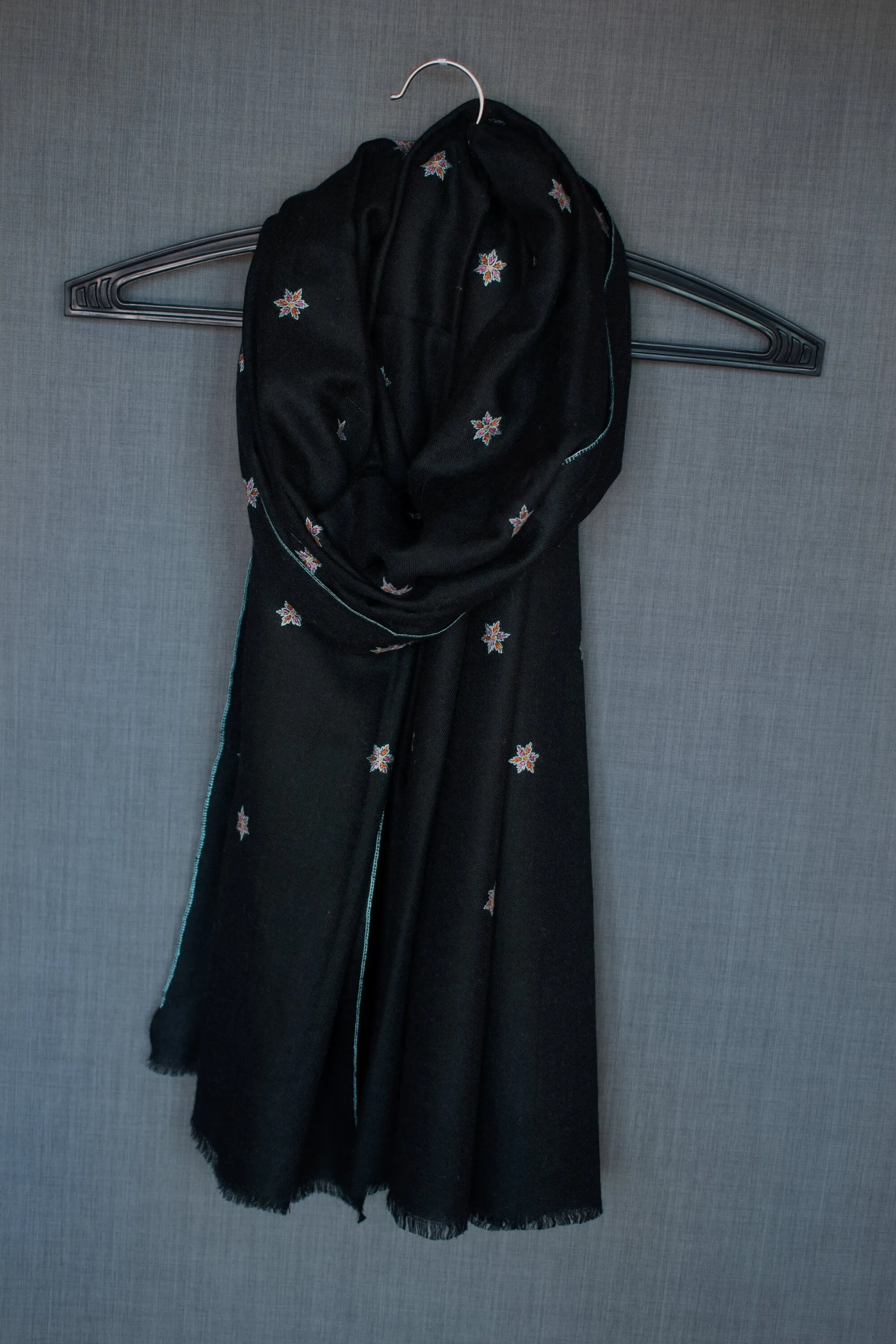 SHOP ANNIVERSARY SALE -   Kashmir Pashmina Star Collection 2 of 5, Hand Embroidered Shawl, Cashmere Wrap, Handwoven, 40x80"