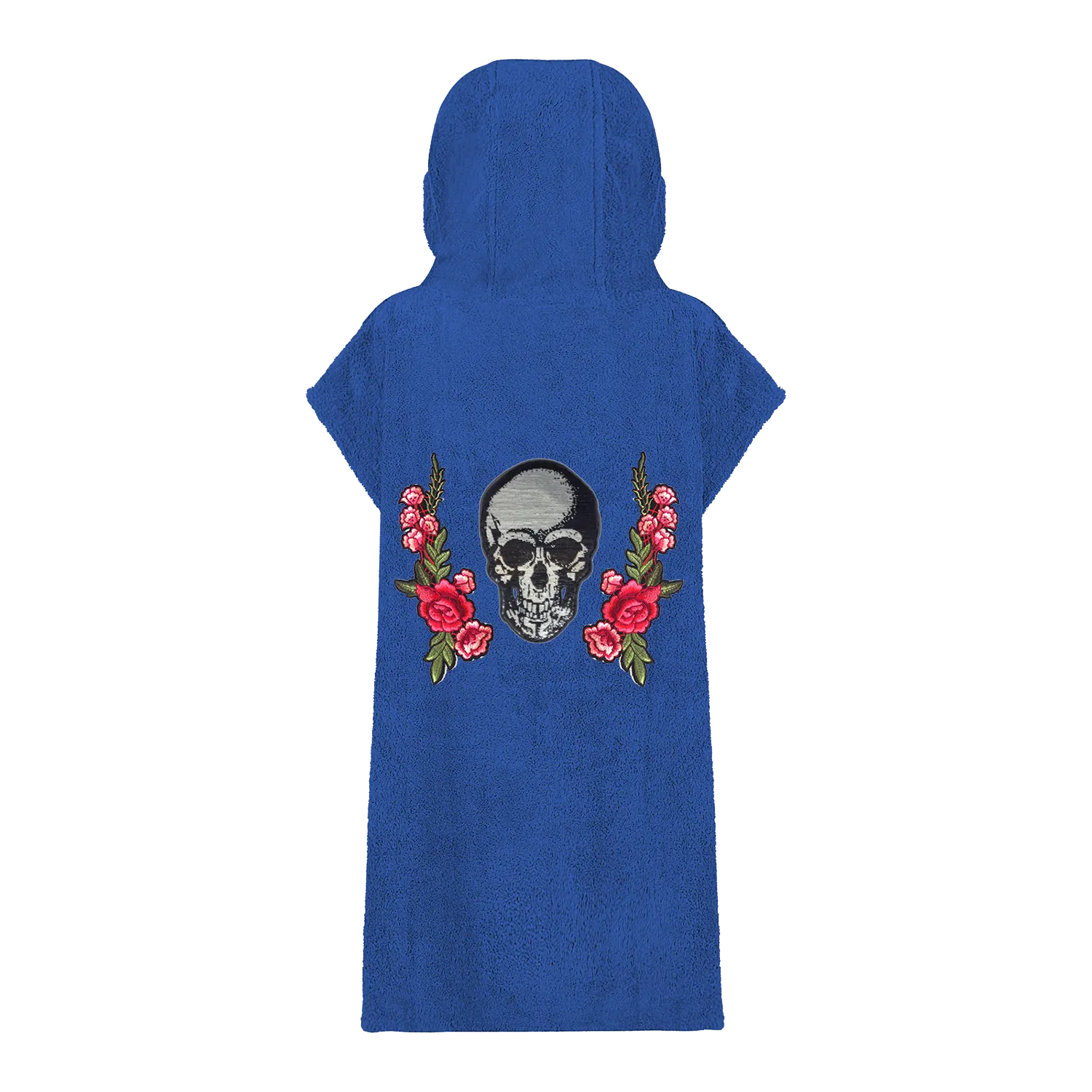 Silver Skull and Roses Beach Robe