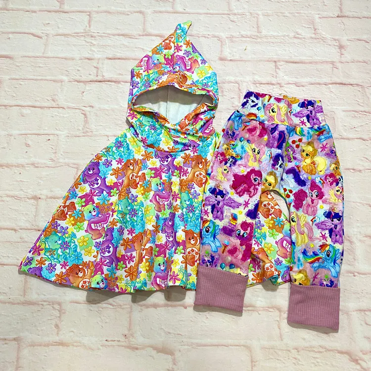 Size Small (12m-3y) Winter Poncho - Flower Bears