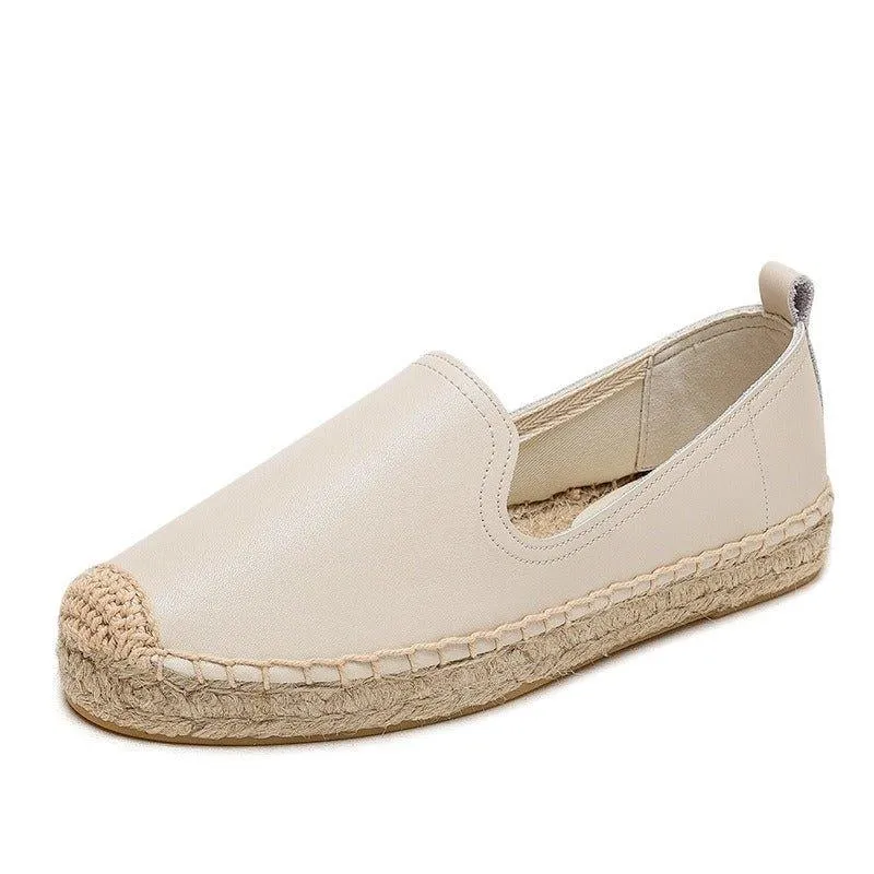 Slip On Woven Leather Loafers for Women