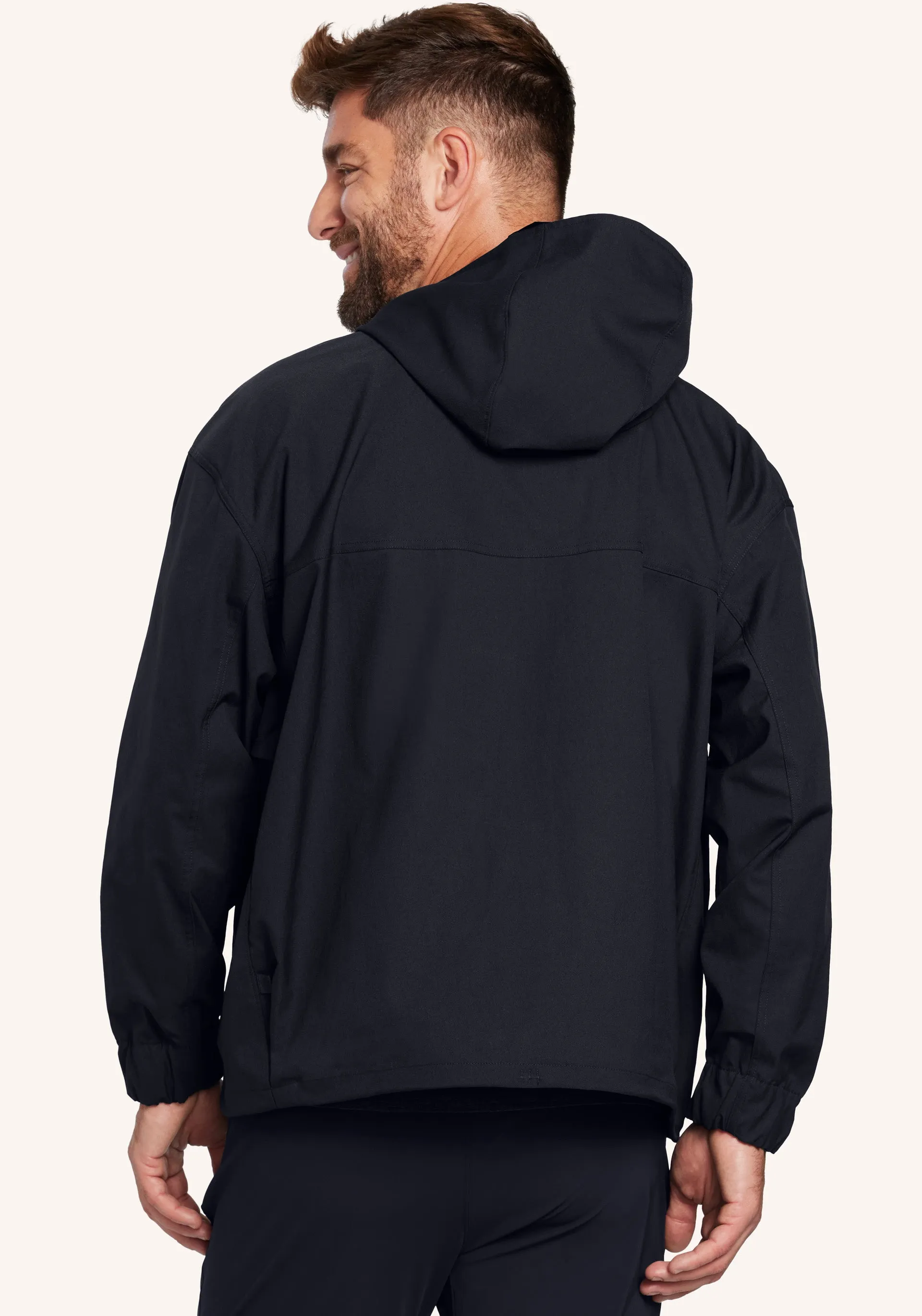 Smooth Twill Half-Zip Anorak