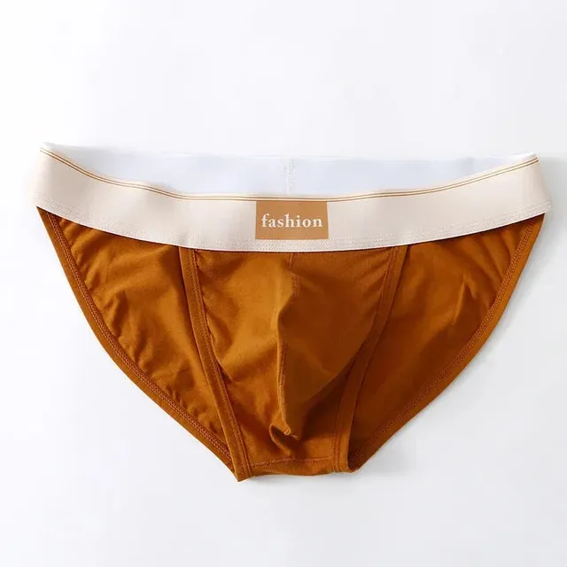 Solid Cotton Polyester Low Rise Brief