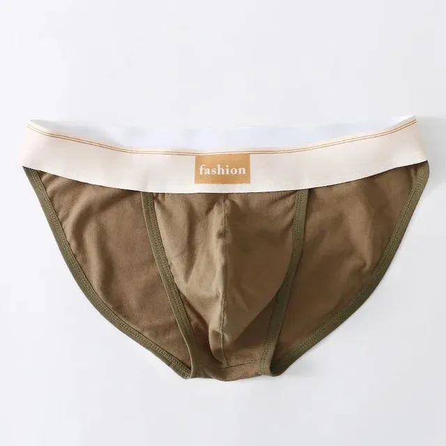 Solid Cotton Polyester Low Rise Brief