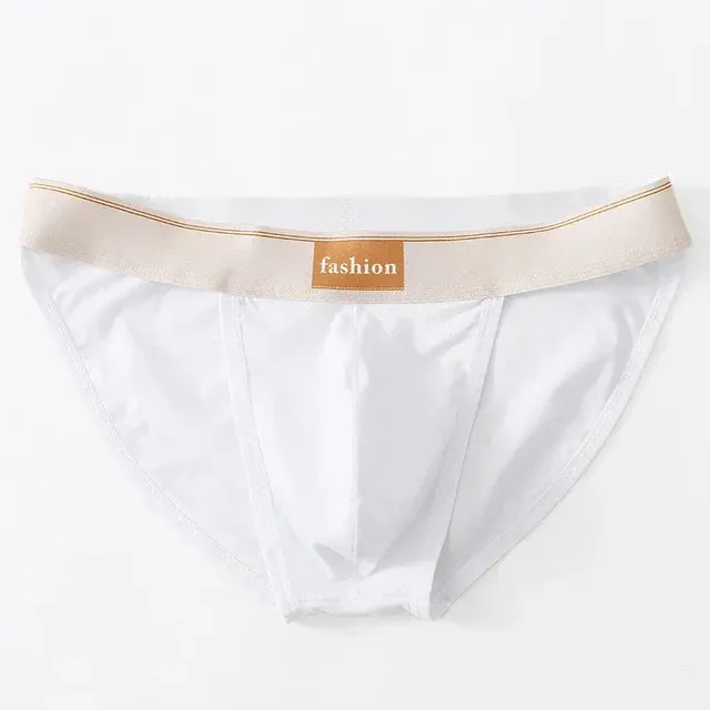 Solid Cotton Polyester Low Rise Brief