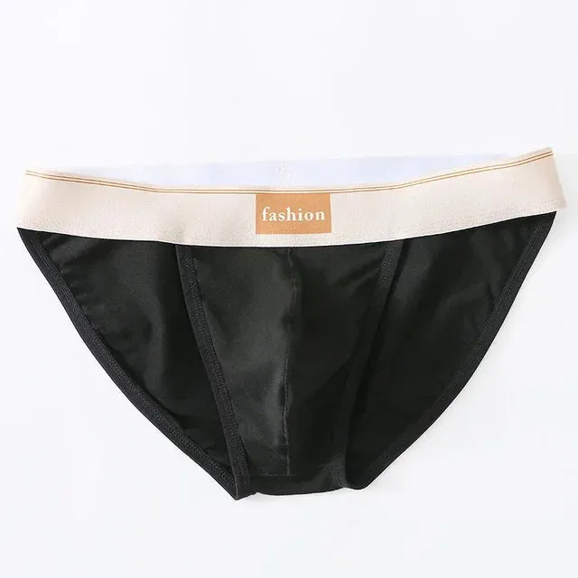 Solid Cotton Polyester Low Rise Brief