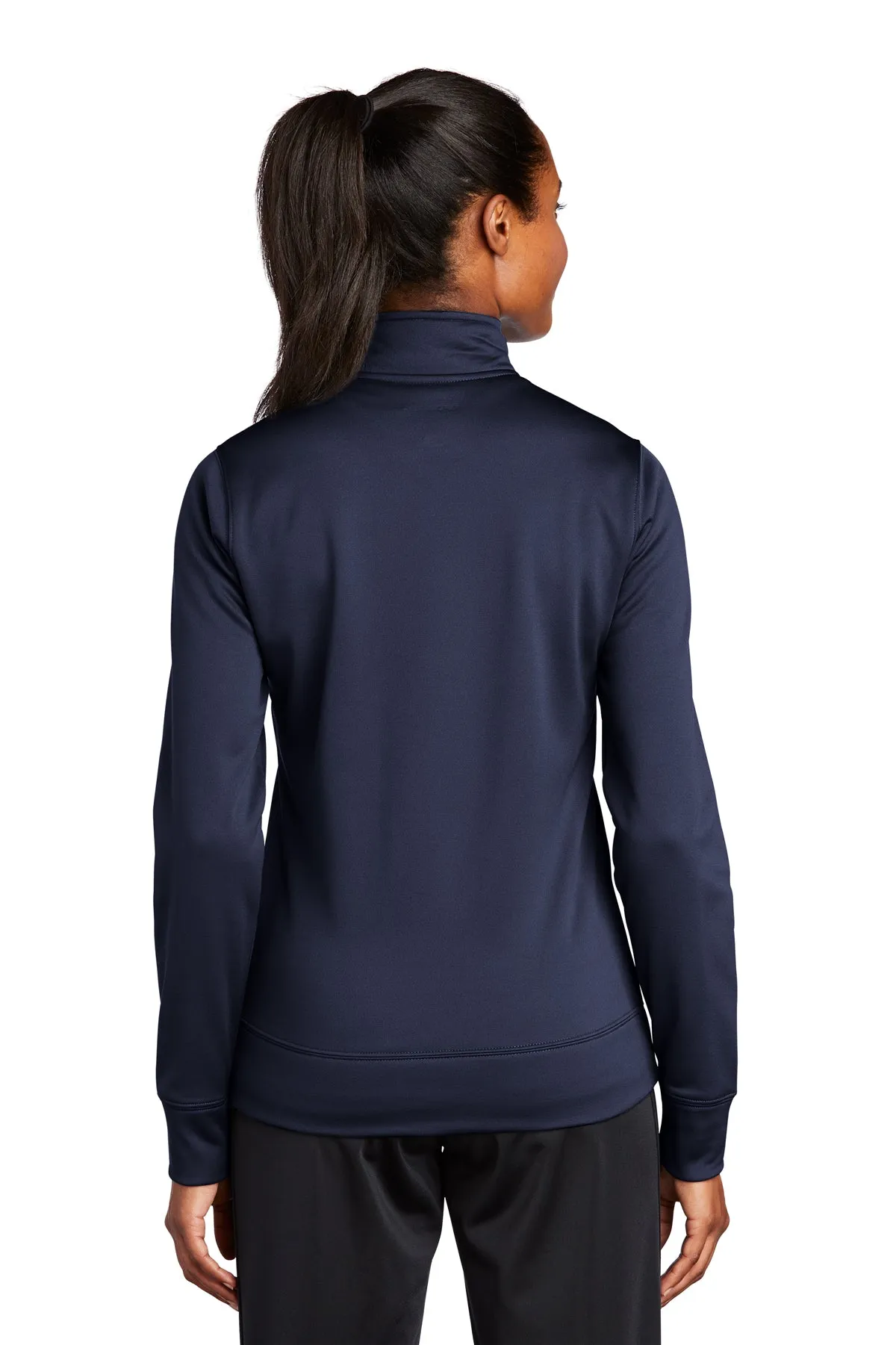 Sport-Tek Ladies Sport-Wick Fleece Branded Full-Zip Jackets, Navy