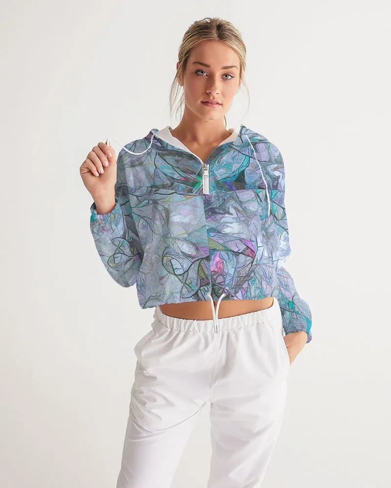 Stained Glass Fashion Cropped Windbreaker