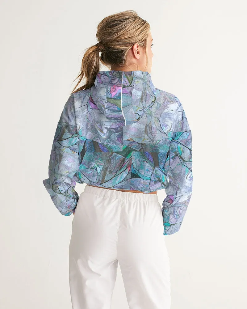 Stained Glass Fashion Cropped Windbreaker