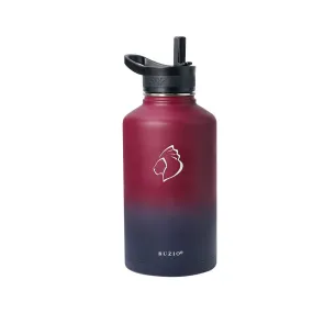 Stainless Steel Water Bottle with 3 Lid | Ruby Red Navy | 64oz