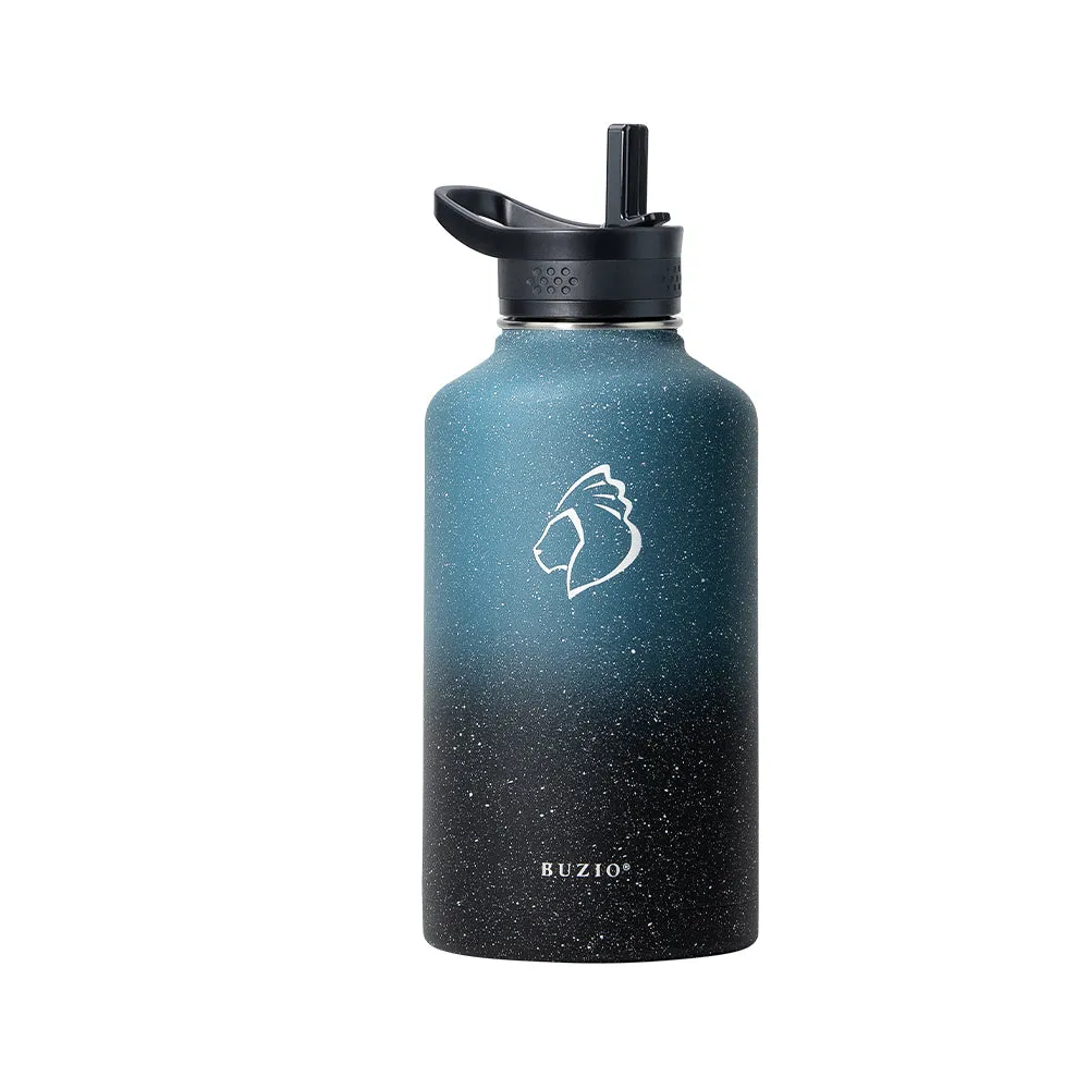 Stainless Steel Water Bottle with 3 Lid | Starry Indigo | 64oz