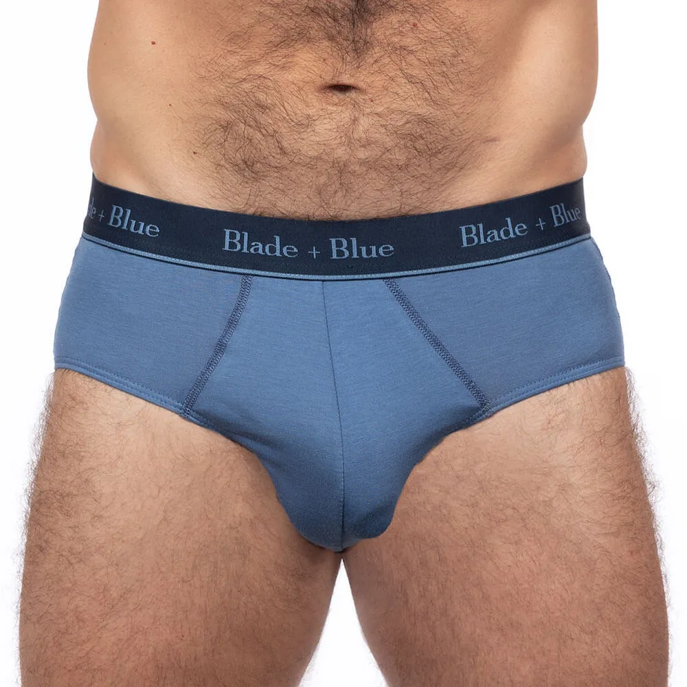 Steel Blue Classic Fit Brief Underwear - Made In USA