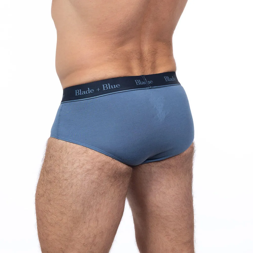 Steel Blue Classic Fit Brief Underwear - Made In USA