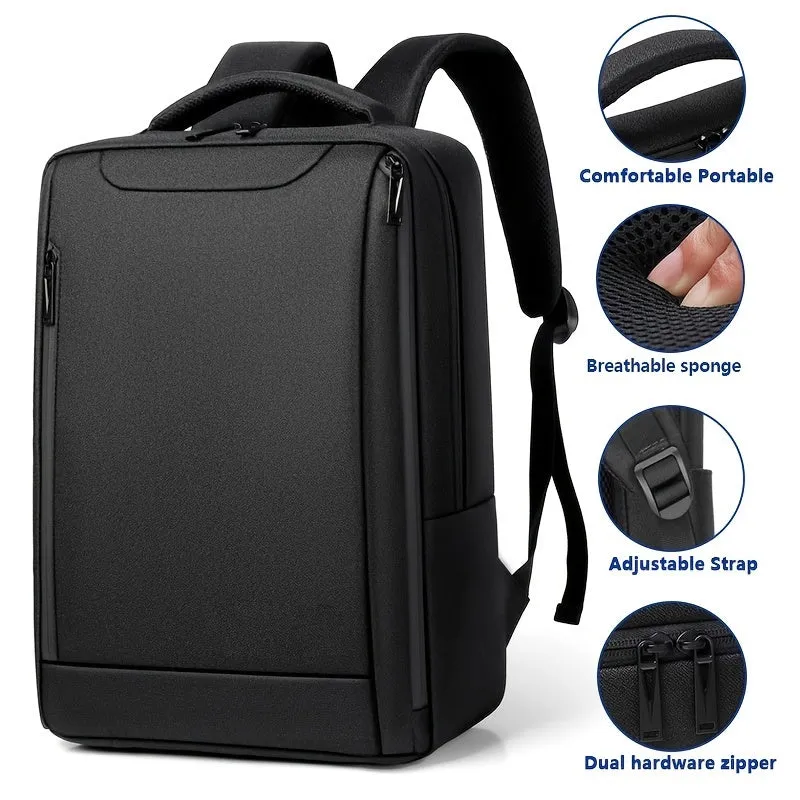 Stylish Travel Briefcase Backpack - USB Charging, Waterproof, Unisex Design - Perfect for Work, School & Adventures with Laptop Compartment