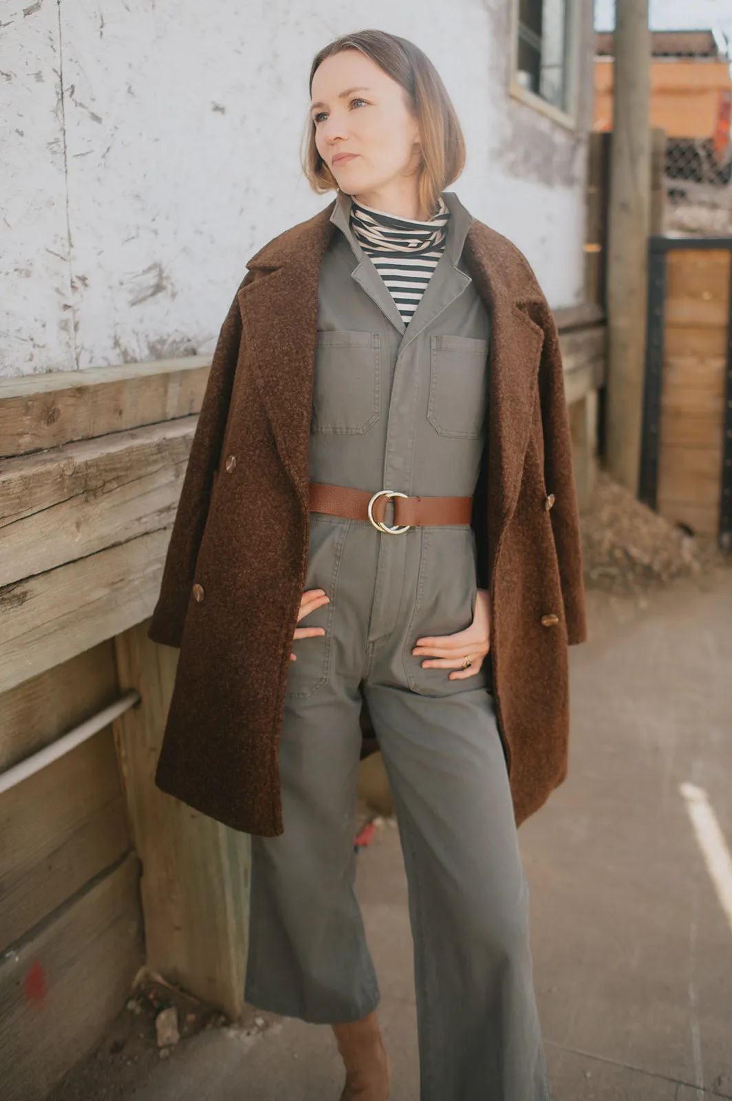 The Bouclé Jacket - Carafe Brown