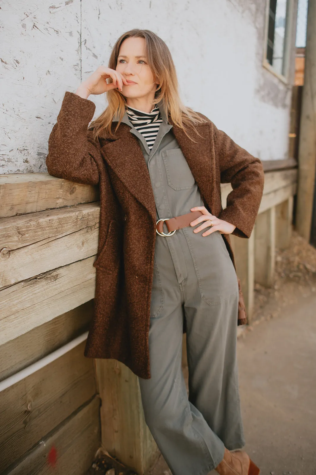 The Bouclé Jacket - Carafe Brown