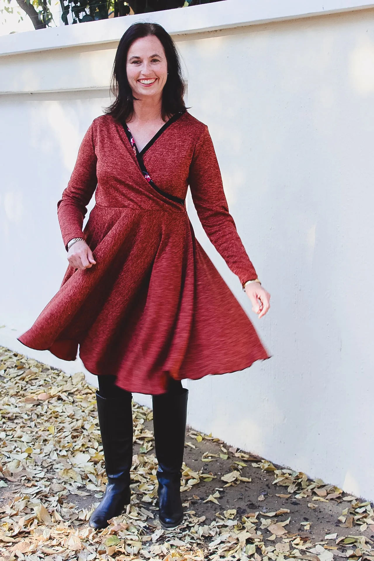 The Callie Wrap Dress sewing pattern for Women