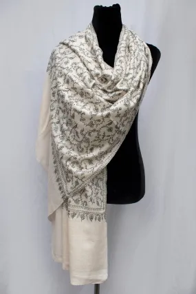 THE GREAT WINTERSALE Sozni Pure Pashmina Scarf Cashmere Wrap Jali, Handwoven, Handloom, Hand Embroidered