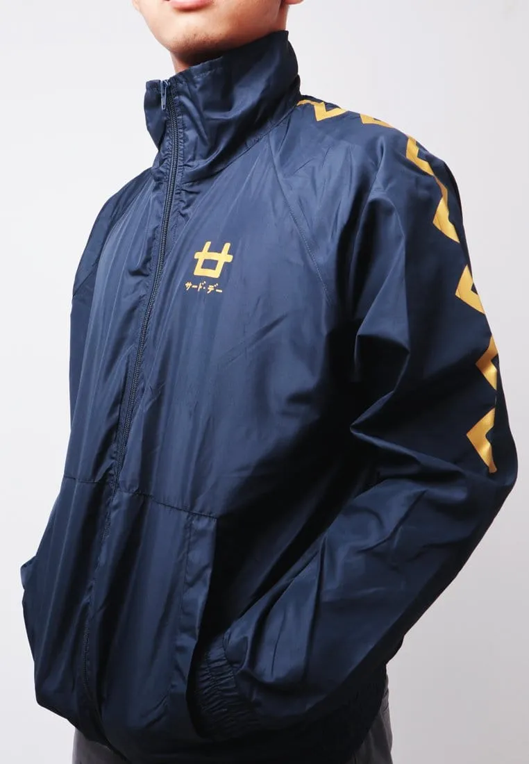 Third Day MOA25 Jaket Sporty Parka Pria Parasit Zigzag Navy Gold