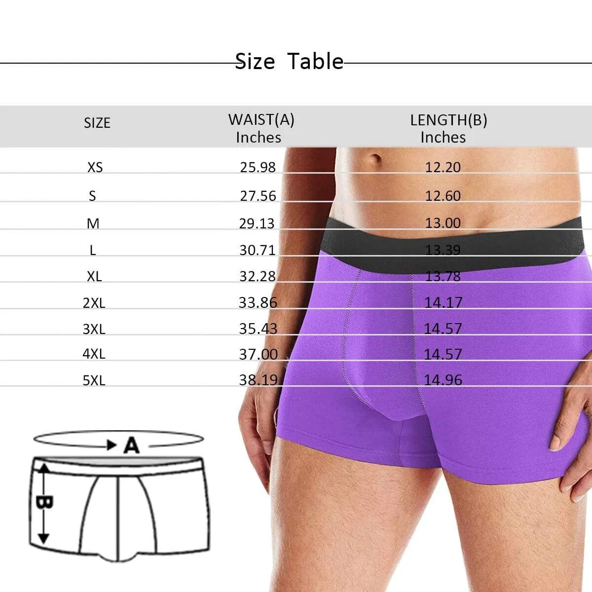 #Tiktok Briefs [Made In USA] Custom Boxer Briefs with Face Personalized Underwear Hug My Treasure for Men Valentines Day Gift For Husband Boyfriend