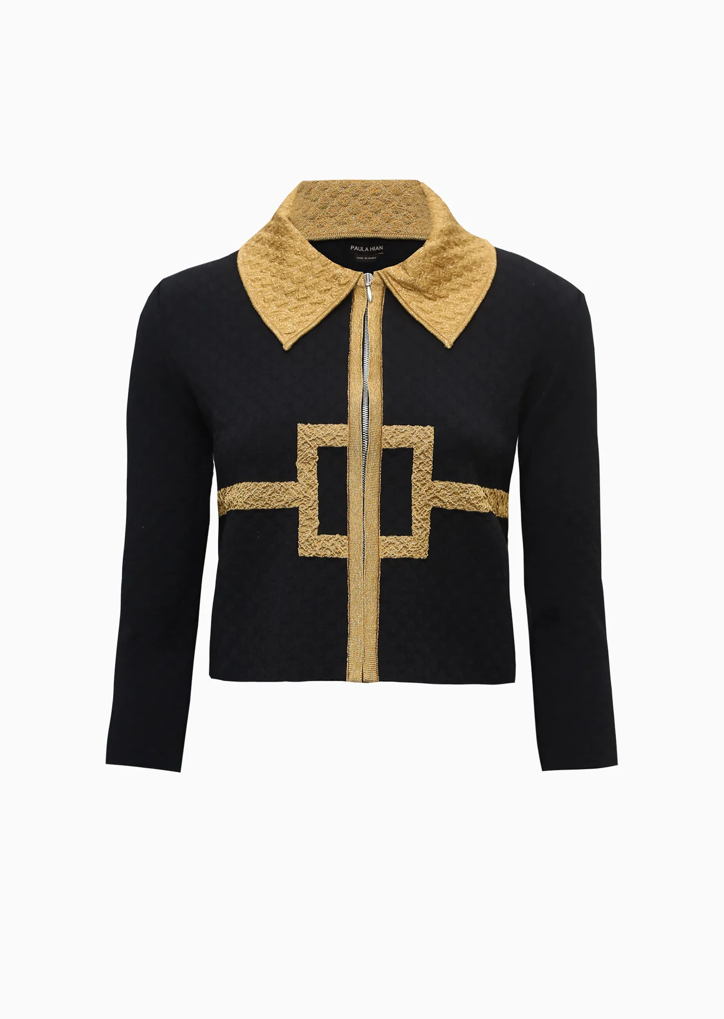 Toinette – Cropped Geo Jacket with Collar