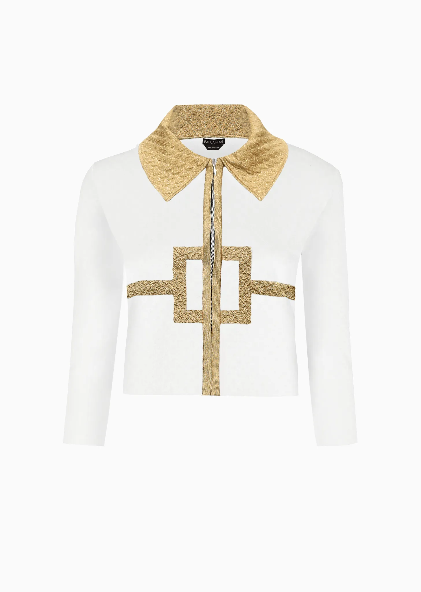 Toinette – Cropped Geo Jacket with Collar