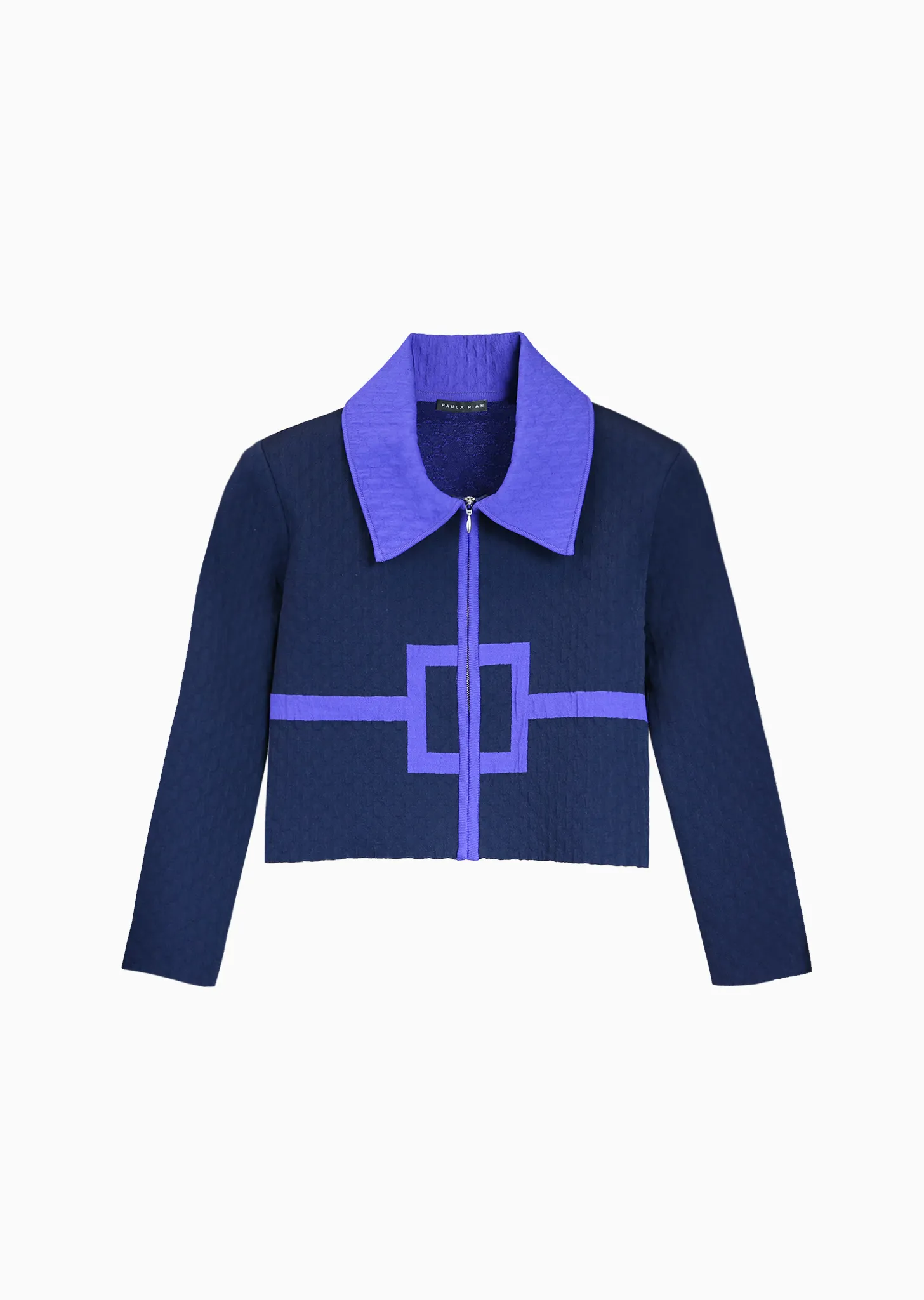 Toinette – Cropped Geo Jacket with Collar