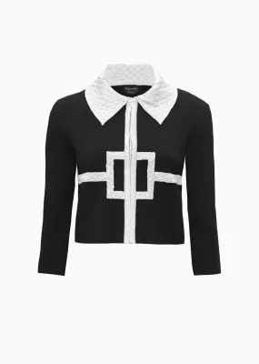 Toinette – Cropped Geo Jacket with Collar