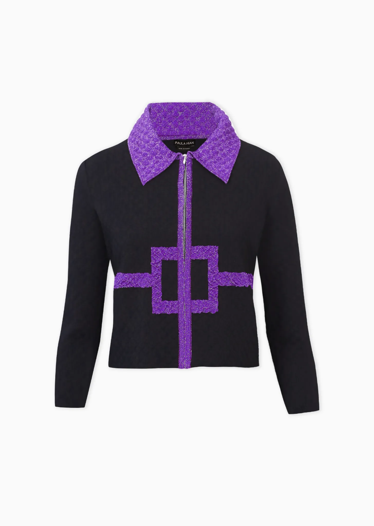 Toinette – Cropped Geo Jacket with Collar