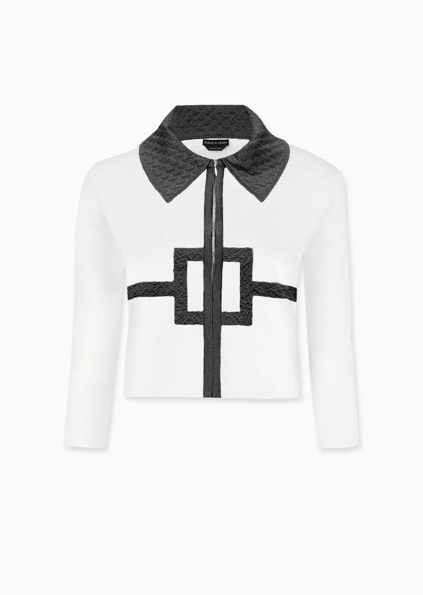 Toinette – Cropped Geo Jacket with Collar