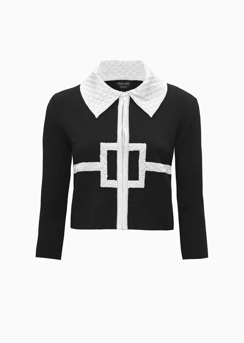 Toinette – Cropped Geo Jacket with Collar