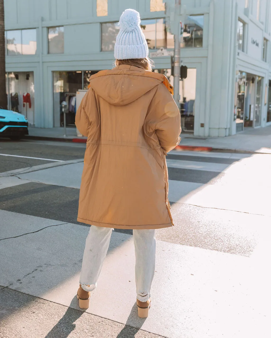 Toleet-Winter and Autumn Outfits Christmas/Thanksgiving_Cayo Hooded Parka Jacket - Soft Camel