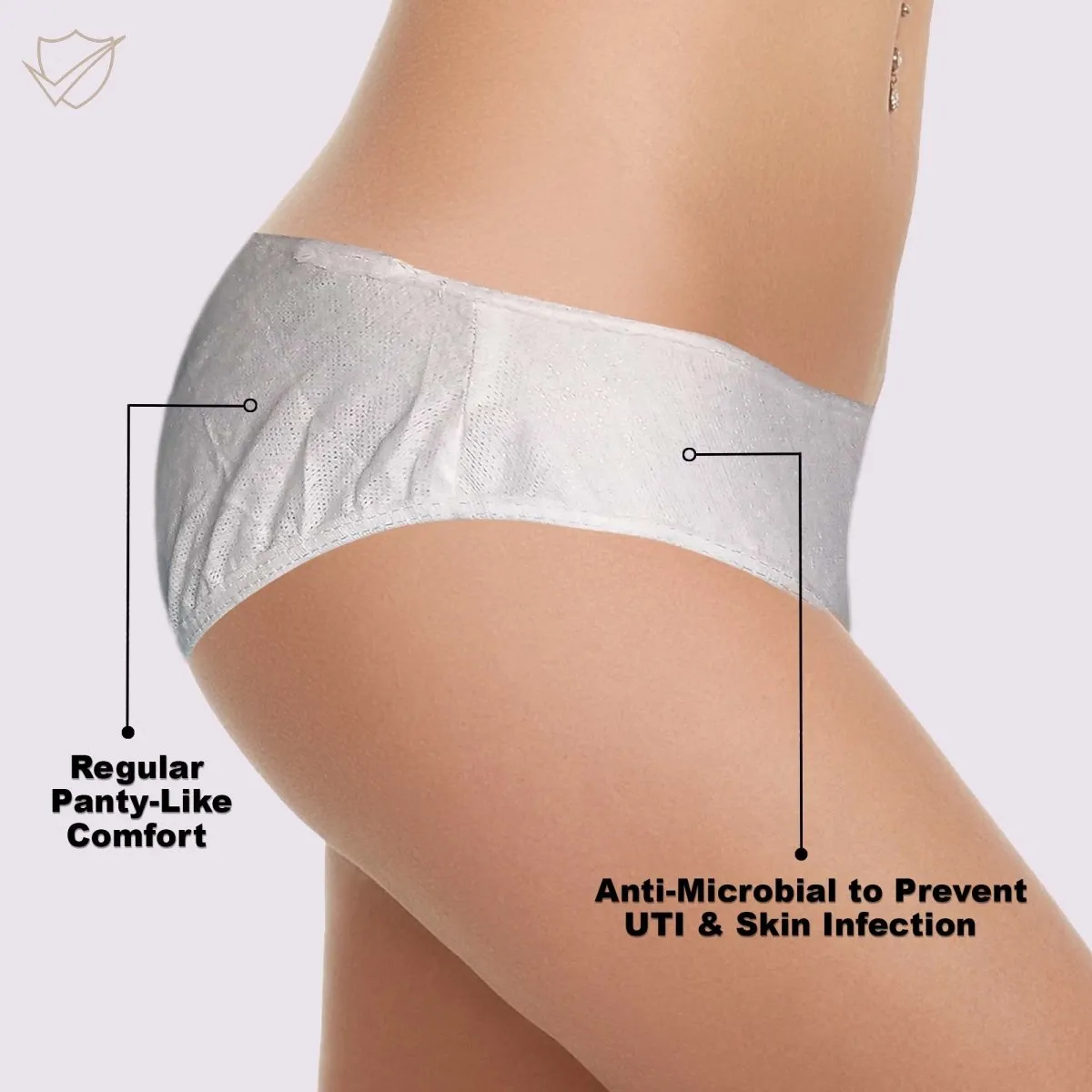 Trawee Travel Disposable Panty for Comfort & Versatility, 6 Sizes Pack of 5