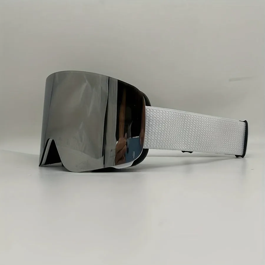 Trendy Cylindrical Frame Ski Goggles with Double-Layer Anti-Fog Lens - Perfect for Snowboarding, Skating & High-Altitude Skiing,