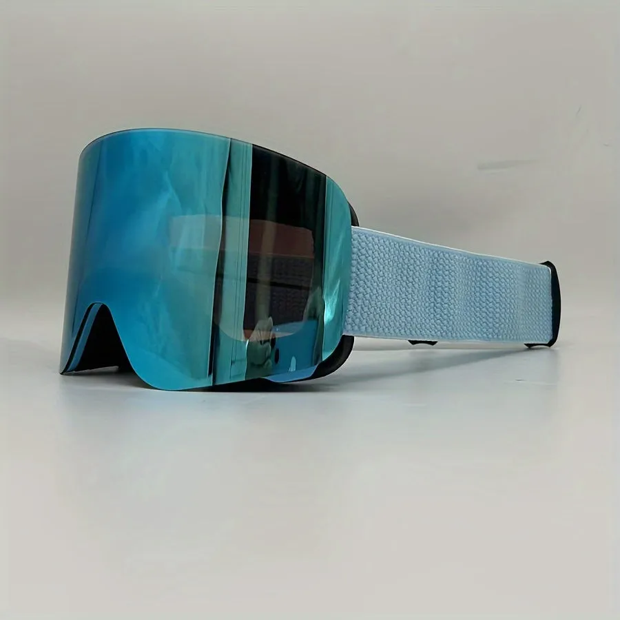 Trendy Cylindrical Frame Ski Goggles with Double-Layer Anti-Fog Lens - Perfect for Snowboarding, Skating & High-Altitude Skiing,