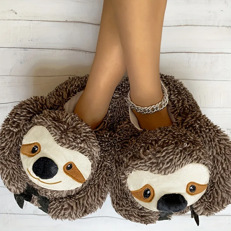 Ultimate Sloth Plush Slippers - Ultra-Soft & Cozy, Anti-Slip Soles, Fuzzy Lined for Ultimate Comfort - Adorable Indoor Shoes - Perfect Lounging Companion & Uniquely Novelty Gift