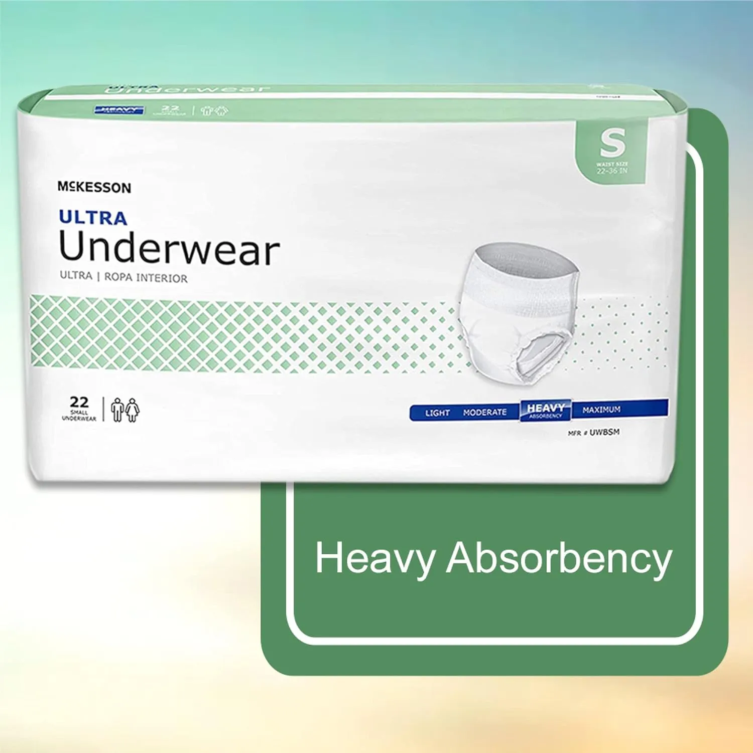 Unisex Adult Absorbent Underwear McKesson Ultra Pull On with Tear Away Seams Disposable Heavy Absorbency