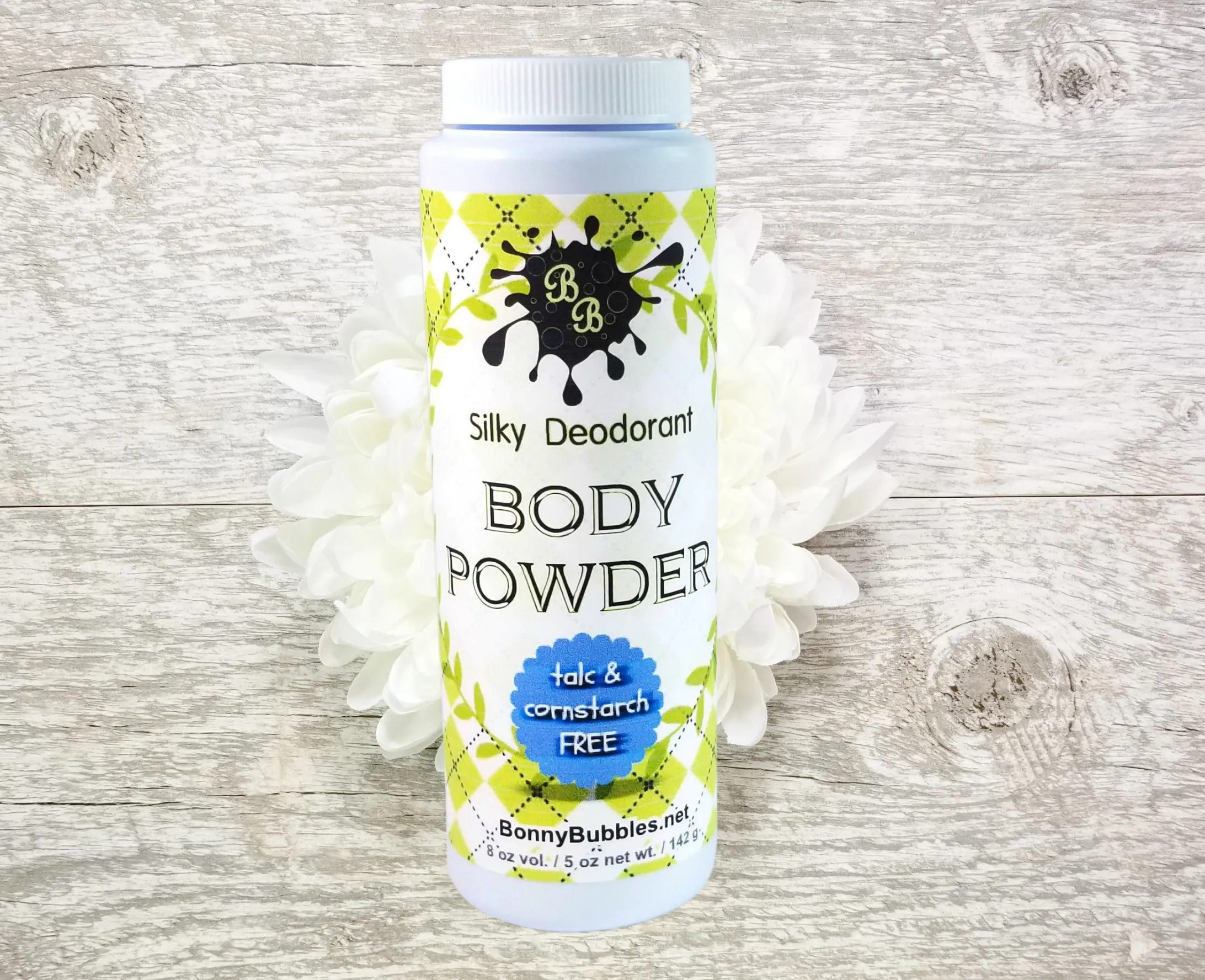 UNSCENTED deodorant body powder - organic skin care - no talc or cornstarch dusting powder