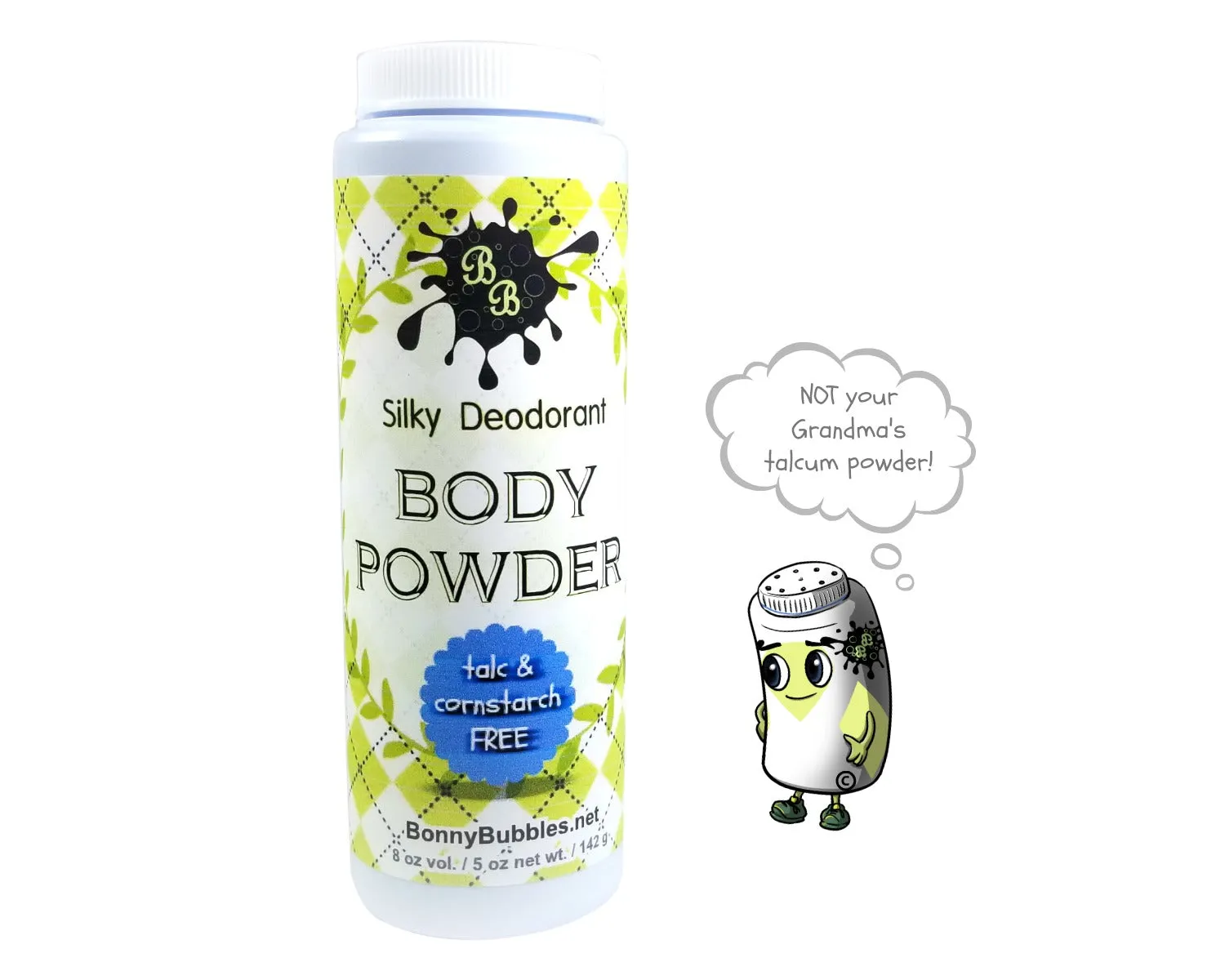 UNSCENTED deodorant body powder - organic skin care - no talc or cornstarch dusting powder