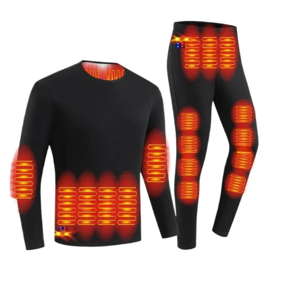 USB Heated Thermal Underwear Set - 3 Temperature Settings | Winter Warming Base Layer for Women