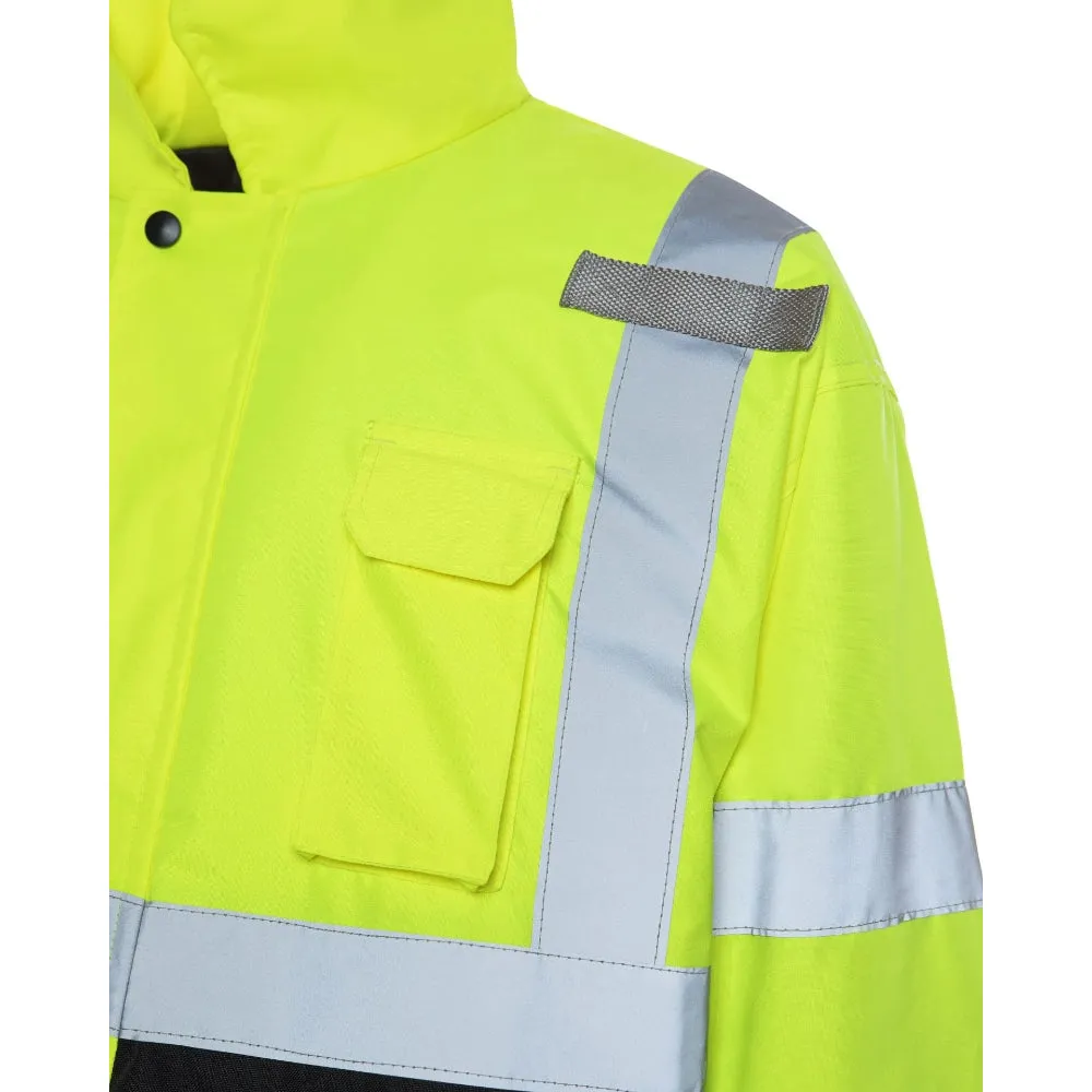 Utility Pro Hi Vis Quilt Lined Bomber Yellow / Orange Class 3 Safety Jacket - UHV562