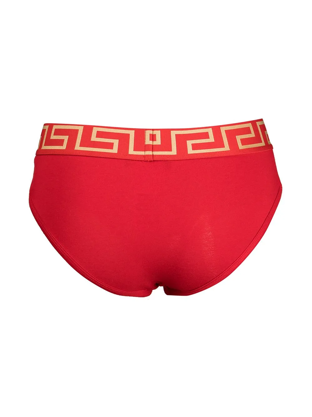 Versace Red Greek Key Brief