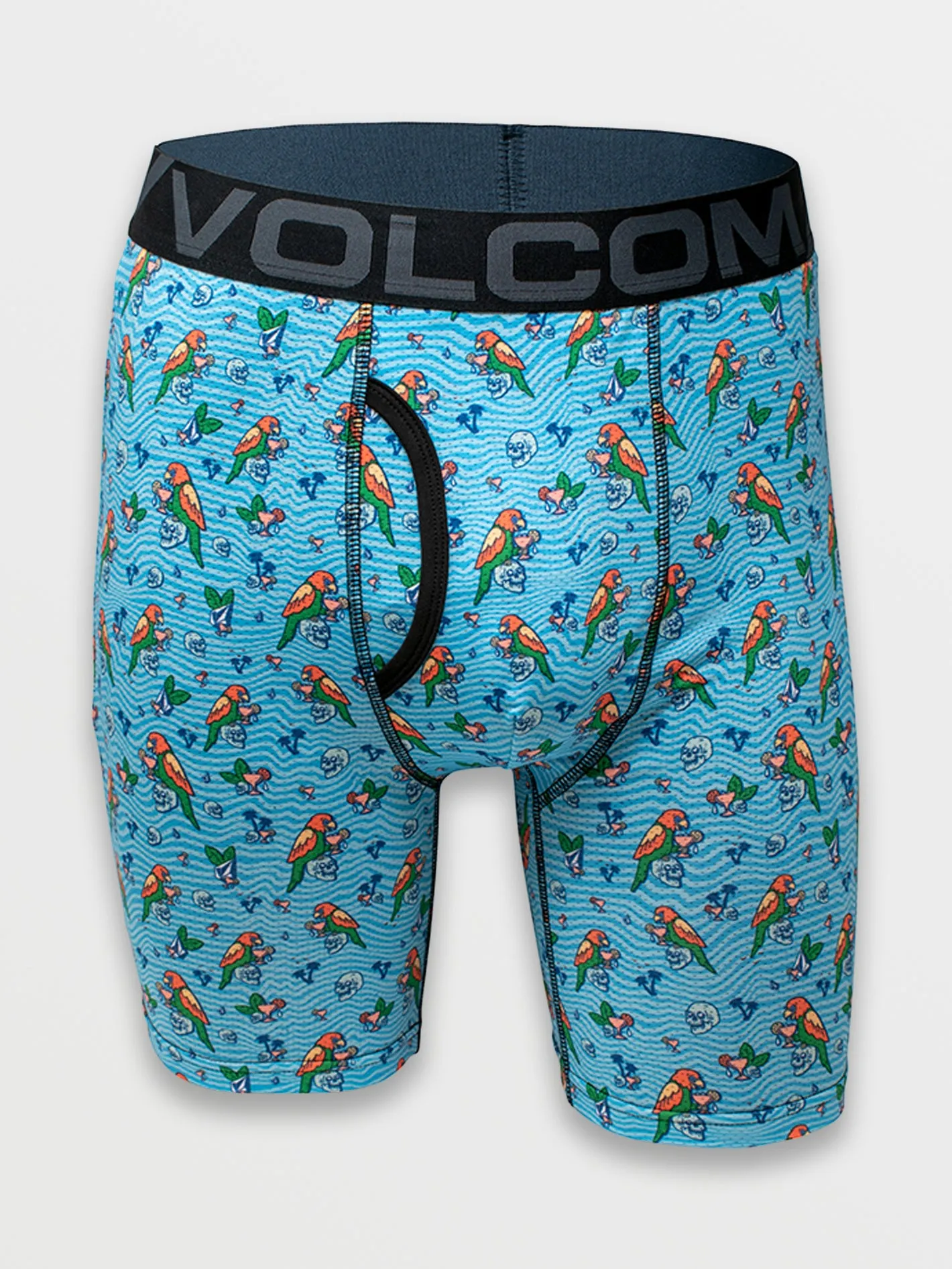 Volcom 2pk Mesh Boxer Brief - Black Solid   Parrot Print