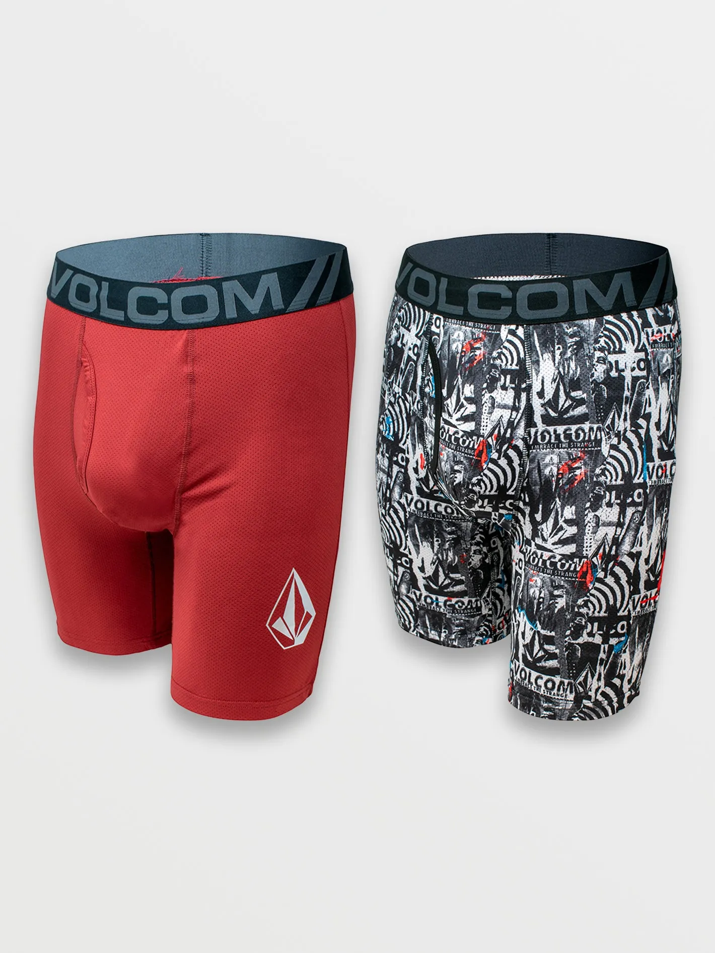 Volcom 2pk Mesh Boxer Brief - Red Solid   Poster Print