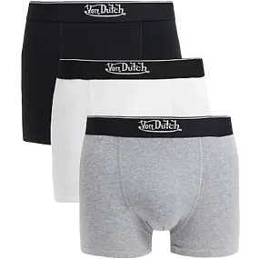 Von Dutch Mens 3 Pack Cotton Boxer Shorts - Assorted