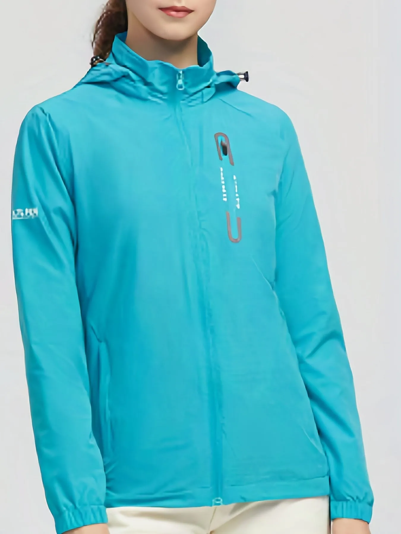 Waterproof Hiking Masterpiece Jacket for Women - Waterproof Jackets with Hood, Full Zipper, Long Sleeve, Breathable, Lightweight, Casual Sports Coat for Outdoor Activities, Hiking, Camping, and Travel