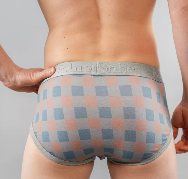 Wayne Brief | Grey Checkerboard