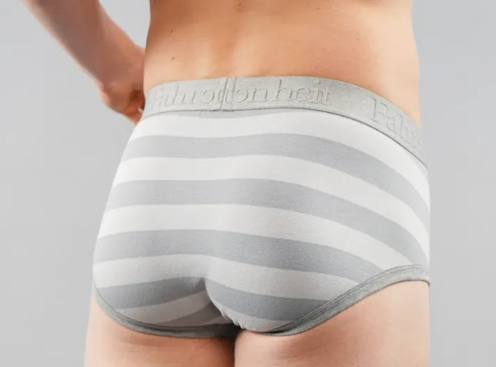 Wayne Brief | Grey Rugby Stripe